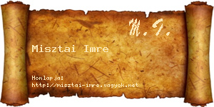 Misztai Imre névjegykártya
